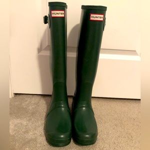 Hunter Women's Original Tall Rain Boots Green-size 39